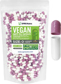 XPRS Nutra Cápsulas Vacías Tamaño 0 - 1000 Unidades - Cápsulas Veganas - Para Suplementos Caseros (Lavanda/Blanco)
