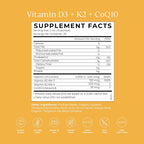 CYMBIOTIKA Vitamina D3 + K2 + CoQ10 Líquido, Sabor Mandarina