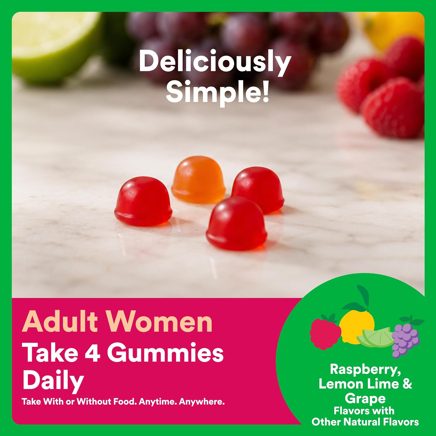 SmartyPants Multivitamínico Orgánico para Mujeres - Gominolas con Omega 3, Vitaminas y Minerales - 120 uds
