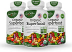 AAMATEC LIFE Superalimentos Orgánicos Verduras y Frutas - 120 Comprimidos (Paquete de 2)