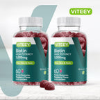 Viteey Biotina Gominolas – 5000 mcg – 120 Gominolas para Cabello, Piel y Uñas