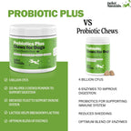 Deley Naturals Probióticos Plus Masticables para Perros - 5 Mil Millones UFC con Enzimas Digestivas - Sabor a Calabaza - 90 Unidades