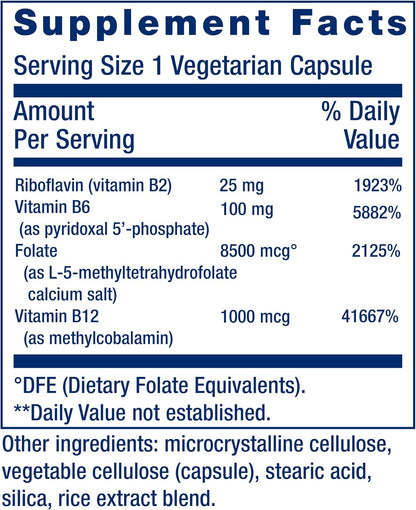 Life Extension Homocysteine Resist Cápsulas – Metilcobalamina (vitamina B12): Forma activa de la vitamina B12 que – Image 3