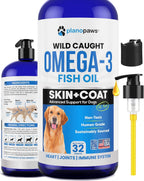 Plano Paws Aceite de Pescado Omega 3 para Perros - Suplemento Líquido de EPA y DHA