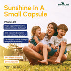 ForestLeaf Vitamina D3 50.000 IU – Suplemento Semanal para Huesos, Dientes e Inmunidad (120 Cápsulas, 2 Envases)