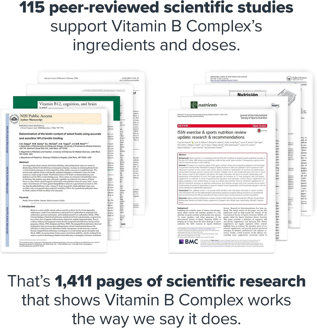LEGION Vitamin B-Complex (120 Cápsulas) - Complejo de Vitaminas B con Colina e Inositol - Vegano