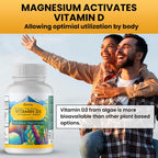 OPTIVIDA Vitamina D3 Vegana 4000 UI con Magnesio, Probióticos y Enzimas Digestivas - 60 Cápsulas