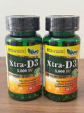 America Medic & Science Xtra D3 Vitamina D 5.000 UI (125 mcg) Colecalciferol - 240 Cápsulas Blandas (2x120)