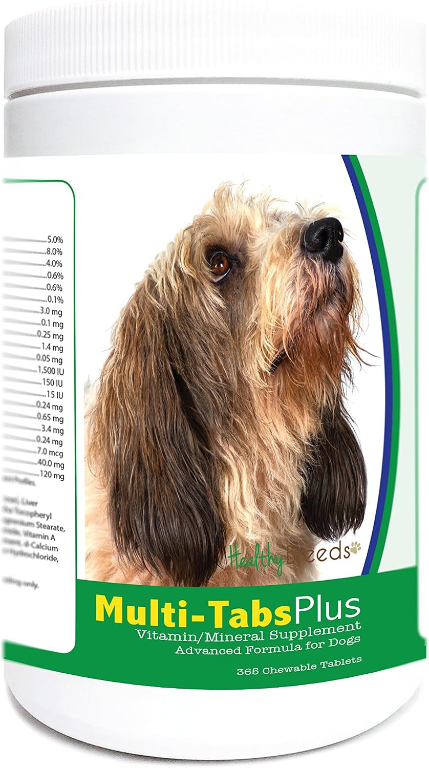 Healthy Breeds Multi-Tabs Plus Comprimidos Masticables para Perros Petits Bassets Griffons Vendeen - 365 Unidades