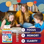 BrightKids Focus Gummies for Kids & Teens - Omega 3 DHA, Memory & Concentration