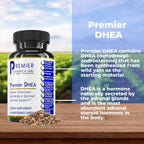 Premier DHEA 25mg - Pure DHEA Supplement - 60 Vegetarian Capsules