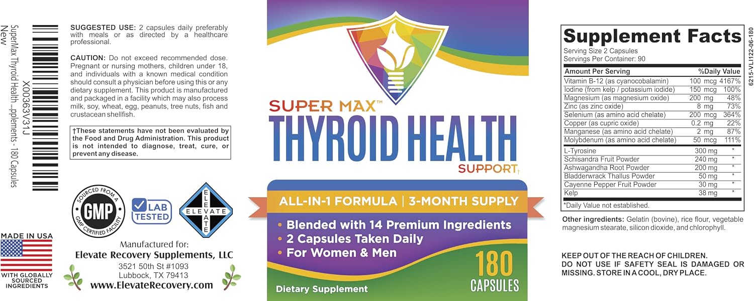 Thyroid Support Complex - 180 Cápsulas (3 Meses)