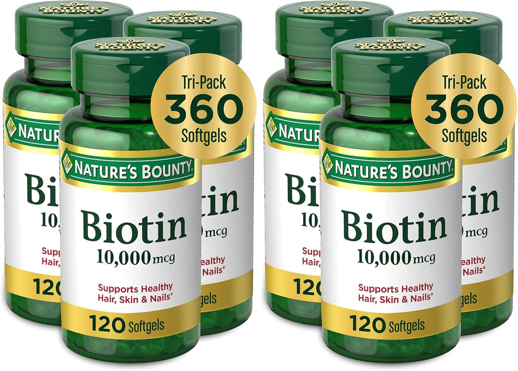 Nature's Bounty Biotina 10.000 mcg, 250 Cápsulas Blandas de Liberación Rápida