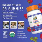 MaryRuth's Gominolas Orgánicas de Vitamina D3 | 1000 IU | USDA Orgánico | Vegano | Sin Gluten | 60 gominolas