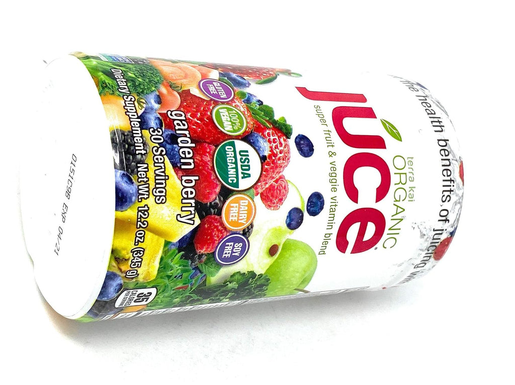 Terra Kai Organics Juce Super Fruit and Veggie Blend, 12.2 oz, Garden Berry
