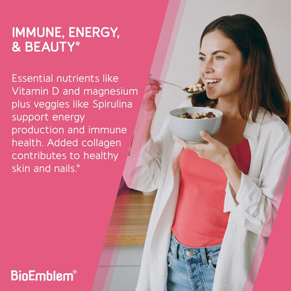 BioEmblem Multivitamínico para Mujeres - – Piel, cabello y uñas: La biotina, el colágeno tipo II, el ácido – Image 3