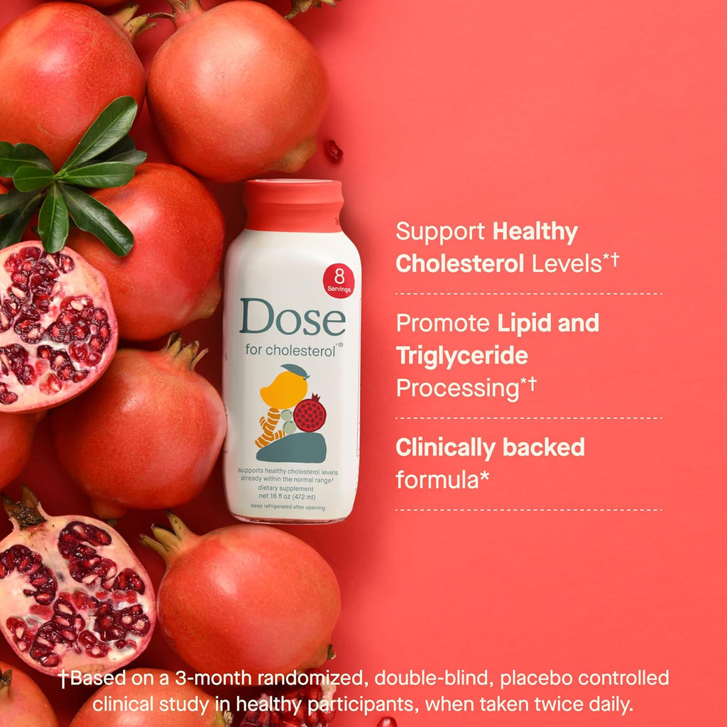 DOSE for Cholesterol Suplemento para el Colesterol, 3 Botellas (473ml)