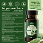 Serene Herbs 17-en-1 Cápsulas de Sea Moss con Irish Seamoss, Aceite de Semilla Negra, Ashwagandha, Cúrcuma y Bladderwrack - Apoyo Inmunológico, Energía y Digestión - Suplemento Herbal Natural - 60 Cápsulas