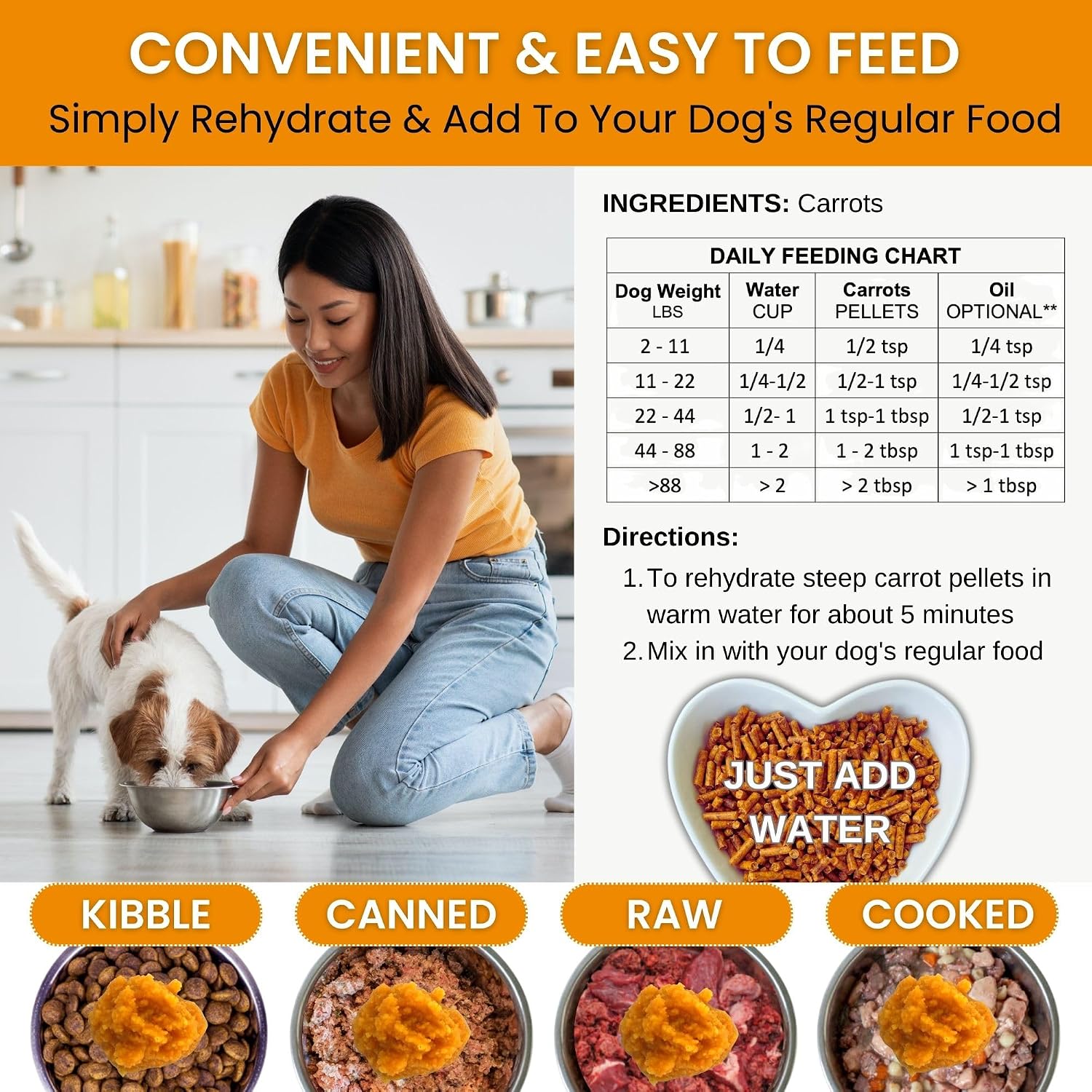 Olewo Original Carrots para Perros – 2.2 lbs