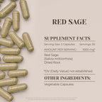 Red Sage 60 Cápsulas - Suplemento Herbal de Alta Potencia con Dan Shen (Salvia Miltiorrhiza)