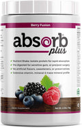 Absorb Plus Isolate Protein - Suplemento Proteico para la Salud Digestiva, Berry Fusion, 2.2 lbs