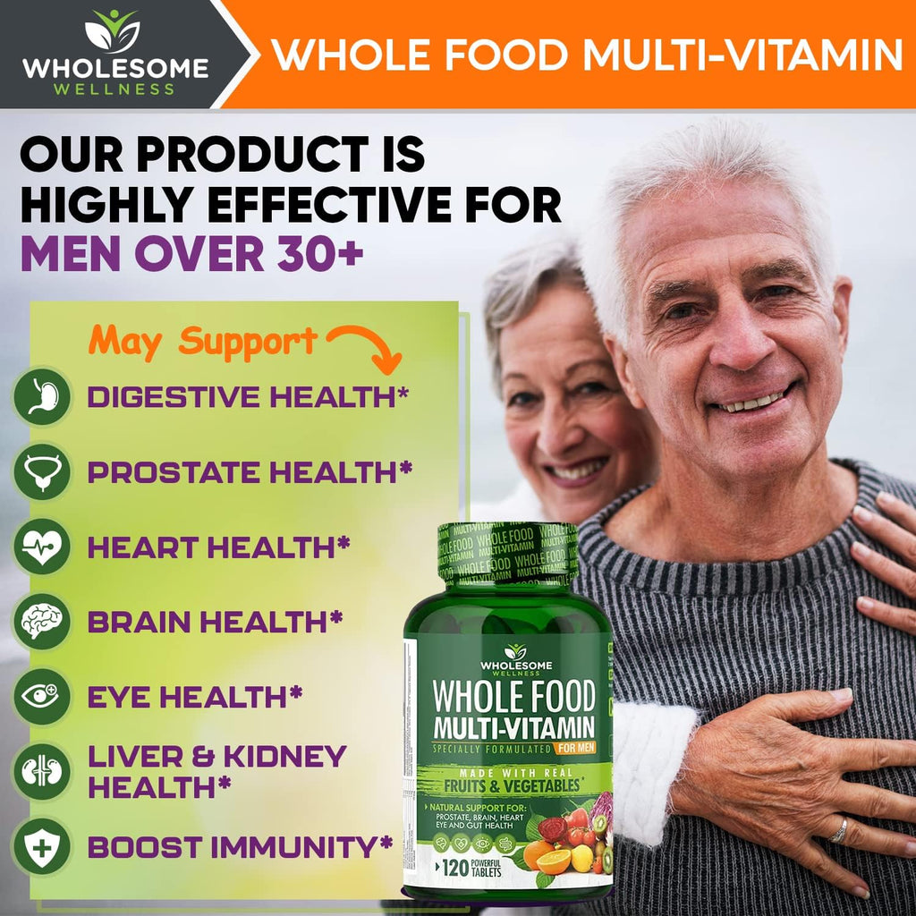 Wholesome Wellness Multivitamínico Completo para Hombres - 120 Comprimidos