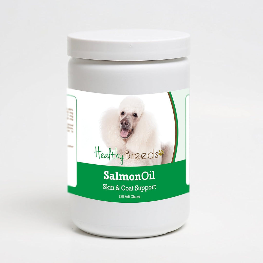 Healthy Breeds Masticables de Aceite de Salmón para Perros Raza Poodle 120 unidades