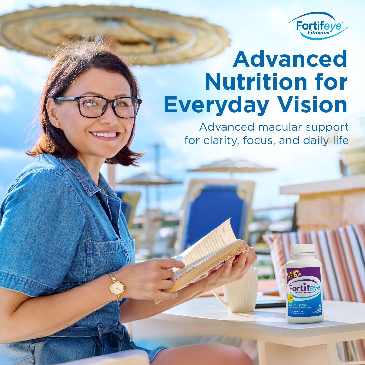 Fortifeye Macular Defense Multivitamin - 90 comprimidos (Sin Zinc) - Fórmula natural para la salud ocular y general