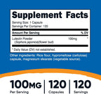Nutricost Luteolina 100mg 120 Cápsulas - Complemento Alimenticio Vegano, Sin Gluten, No OGM