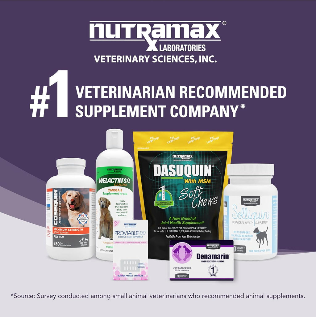 Nutramax Denamarin para Perros Medianos - Suplemento Hepático con SAMe y Silibina - 30 Comprimidos Recubiertos