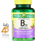 Spring Valley Vitamin B12 2500 mcg Comprimidos de Disolución Rápida - 120 Comprimidos + Ebook "45 Diabetes Decoded"