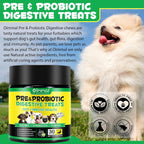 Probióticos para Perros (Pato, 30 Masticables) con Enzimas Digestivas