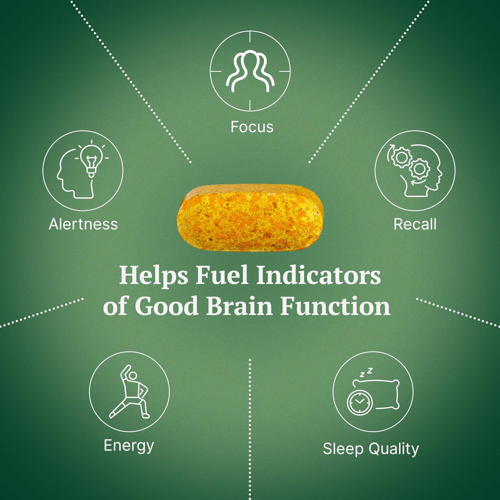 LuciPlex Brain Booster – Complemento para la Memoria, Concentración y Energía, 60 Comprimidos