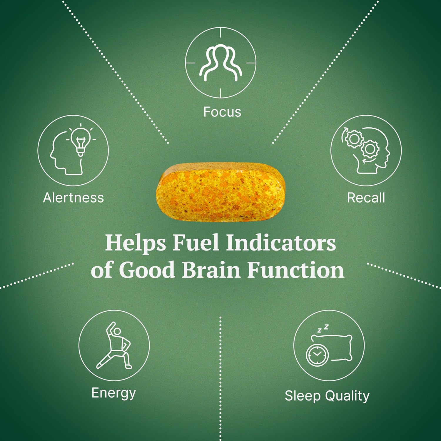 LuciPlex Brain Booster – Complemento para la Memoria, Concentración y Energía, 60 Comprimidos