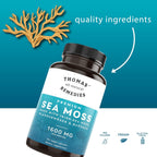 Thomas' all-natural Remedies Cápsulas de Musgo Marino Irlandés con Fucus y Bardana Orgánico, 120 Cápsulas