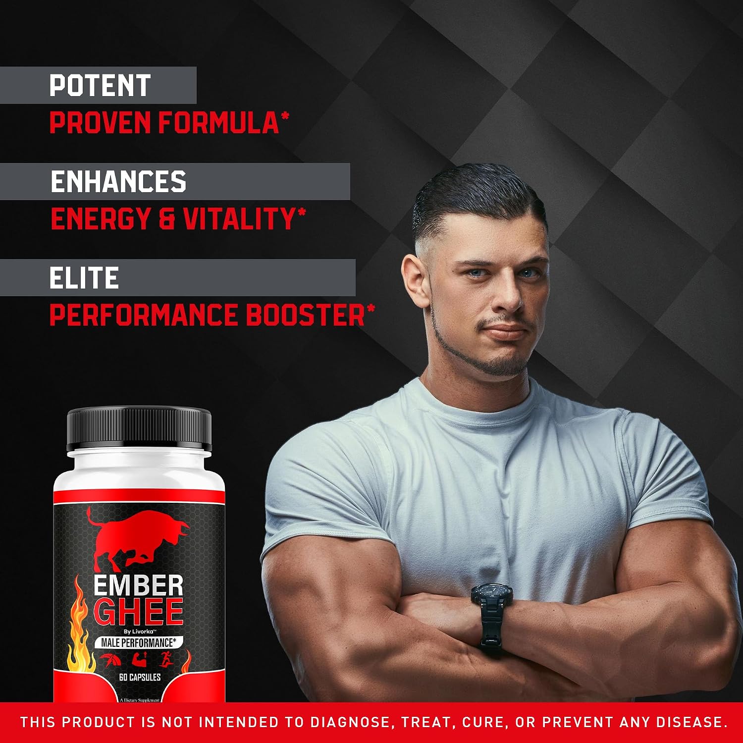 Ember Ghee Pills para Hombres - 5 Pack (300 Cápsulas)