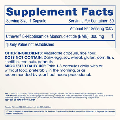ProHealth NMN Pro 300 (90 Cápsulas, 3 Envases) – Uthever® NMN – Image 6