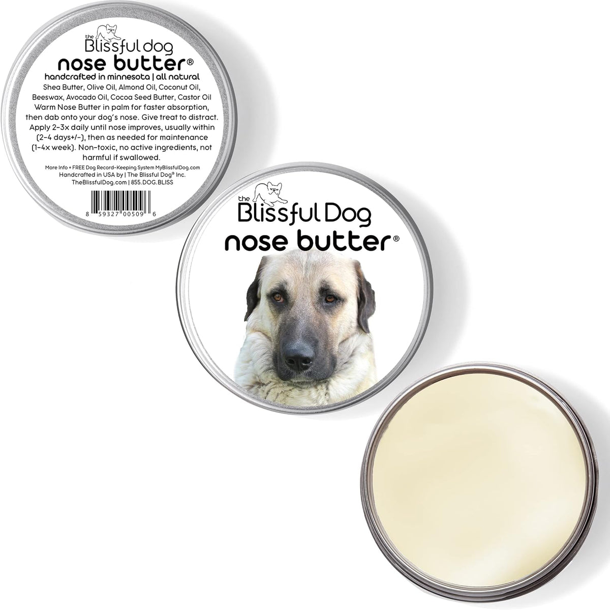 The Blissful Dog Anatolian Shepherd Nose – Manteca de karité: Hidrata y suaviza, rica en vitaminas A y E. – Image 2