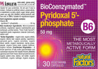 Natural Factors BioCoenzymated Piridoxal 5'-Fosfato 50 mg, 30 Cápsulas Veganas