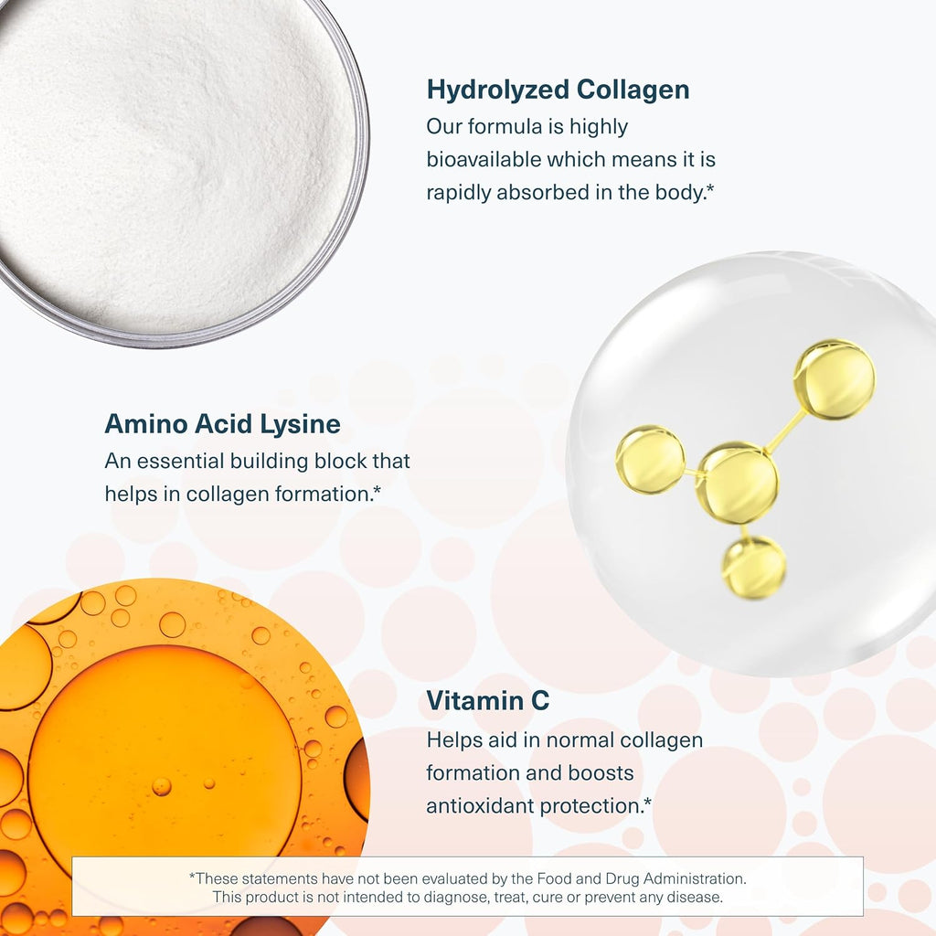 Youtheory Advanced Collagen con Vitamina C - 6,000 mg de Péptidos de Colágeno Hidrolizado - 160 Tabletas