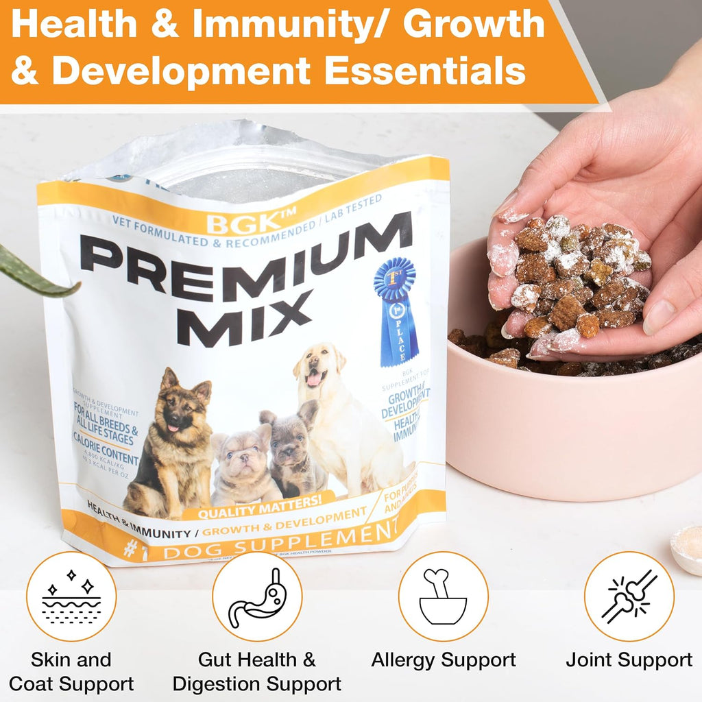 BGK Premium Mix Multivitamínico para Perros (Polvo) - 100% Orgánico para Todas las Edades y Razas