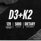 FITAID Essentials Vitamina D3 K2 5000 IU, 120 Cápsulas Veganas