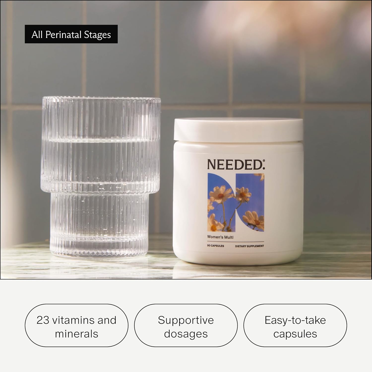Needed. Multivitamínico para Mujeres con 23 Vitaminas y Minerales - Sabor Cítrico