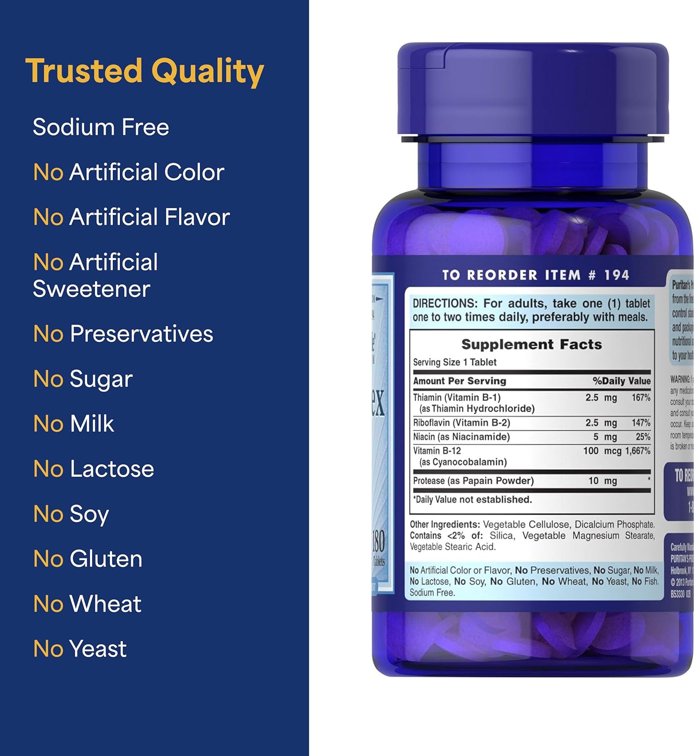 Complejo B Premium con Vitamina B12 - 180 Comprimidos