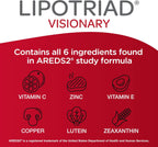 Lipotriad Visionary Eye Vitamins - 90 Cápsulas - Suplemento Ocular con Luteína y Zeaxantina