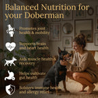Multivitamínico para Doberman Pinscher, Nutrición Equilibrada, 90 comprimidos, Fabricado en USA con Bacon Real