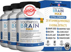 Youthfeel Brain Max Extra Strength Fórmula de Concentración y Claridad Cognitiva, 60 Cápsulas