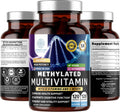 Number One Nutrition Multivitamínico Metilado para Mujeres y Hombres, Complejo B Activo con Metilfolato y Metilcobalamina, Sin Hierro, No Transgénico, Sin Gluten, 120 Cápsulas