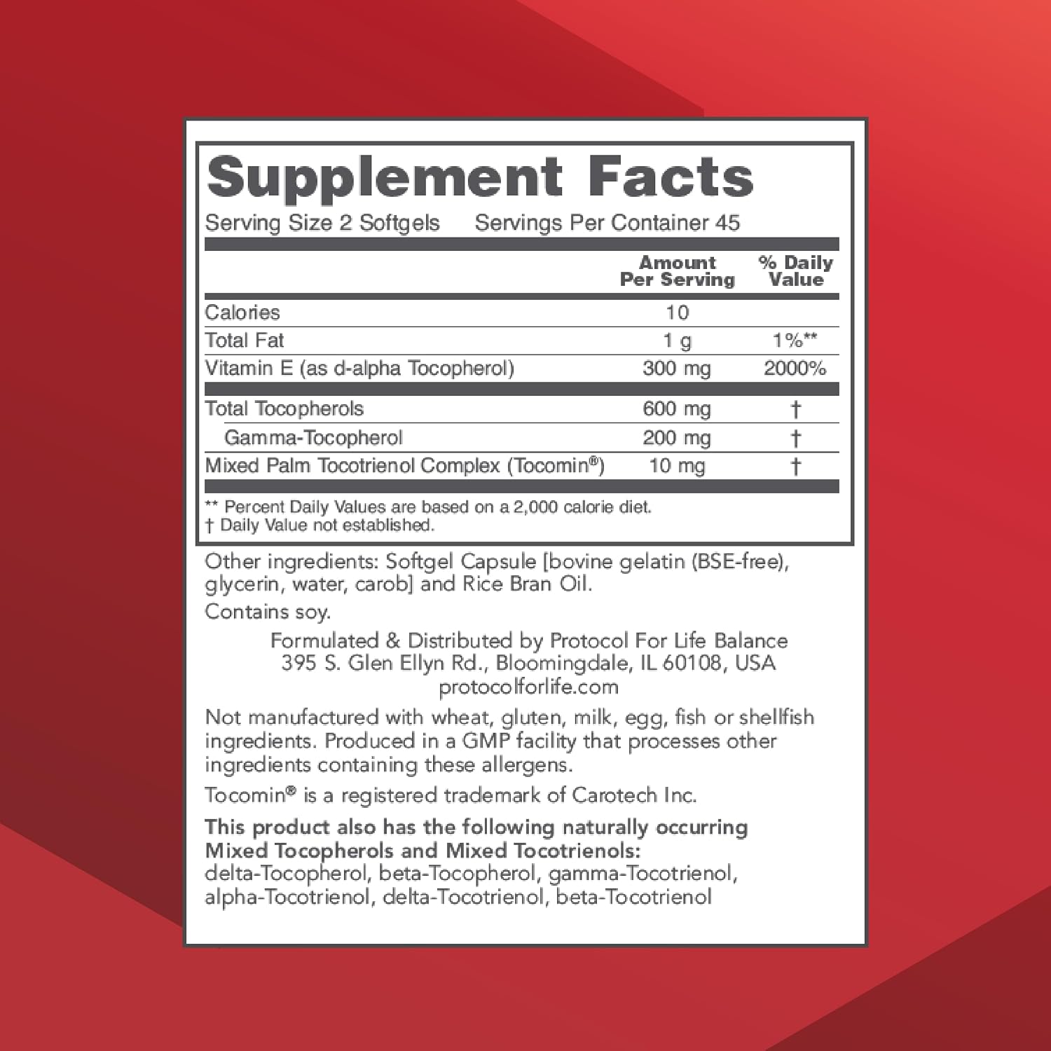 Gamma E Toco Complex - Vitamina E 300mg con Tocotrienoles - 90 Cápsulas Blandas