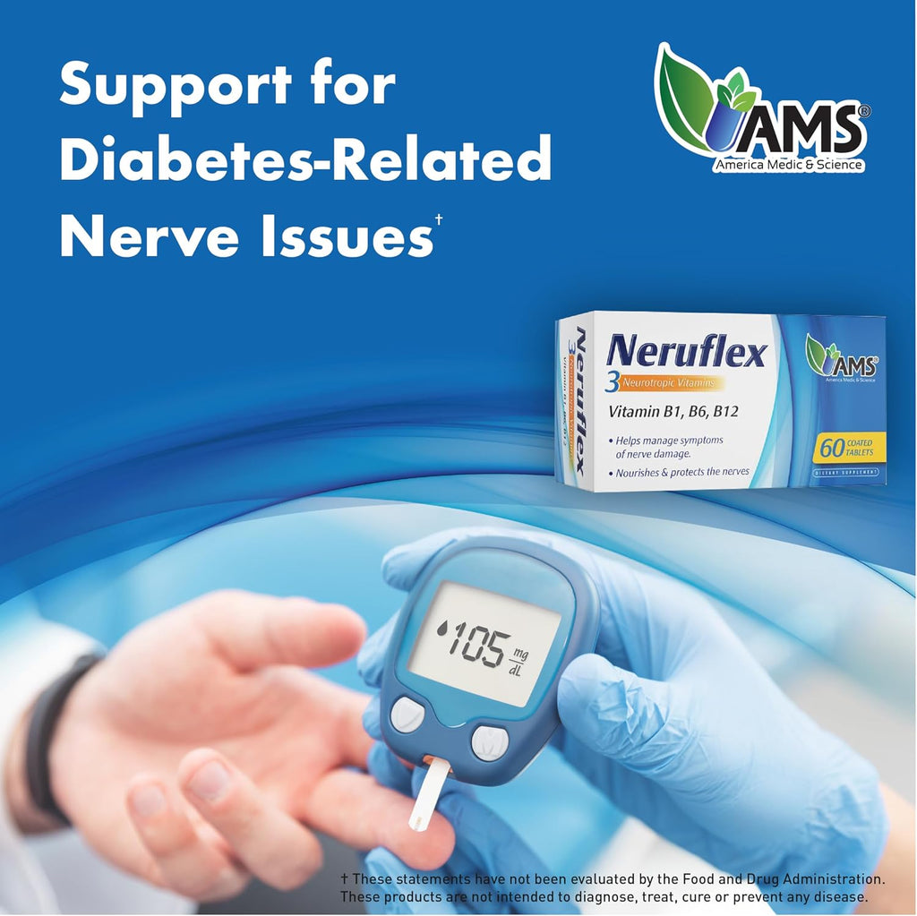 America Medic & Science NeruFlex – Apoyo Nervioso con Vitaminas B – 60 Comprimidos